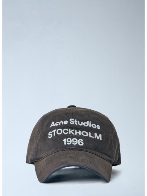 Acne Studios Acne Studios Men Washed Fabric Logo Baseball Cap