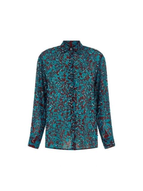 Dries Van Noten DRIES VAN NOTEN Clavelly Blue Shirt New & Authentic (Women's