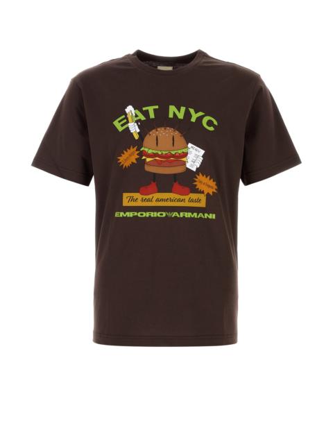 EMPORIO ARMANI Brow cotton t-shirt