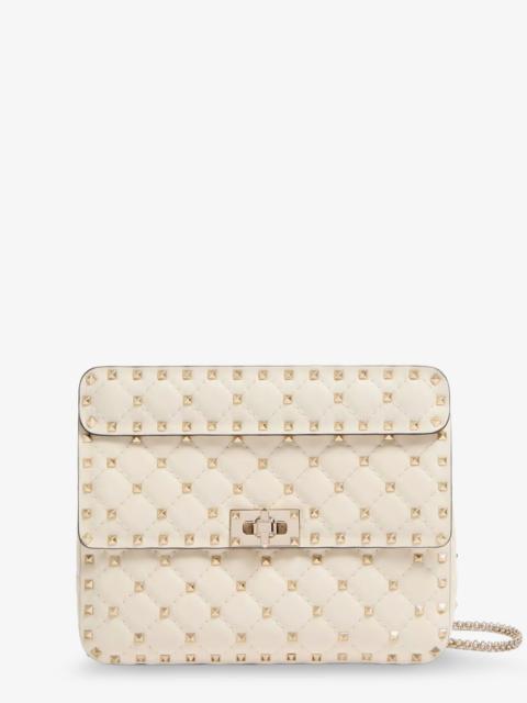 Valentino Valentino Garavani Rockstud Spike Leather Crossbody Bag With Iconic All-Over Studs