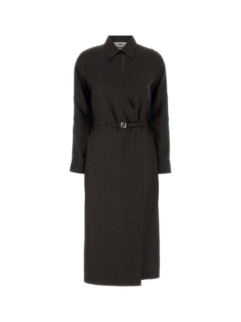 FENDI Fendi Women Brown Jacquard Shirt Dress
