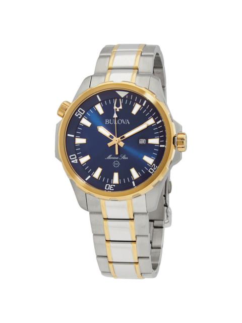 Bulova - Open Box - Bulova Marine Star Quartz Blue Dial Men's Watch 98B384