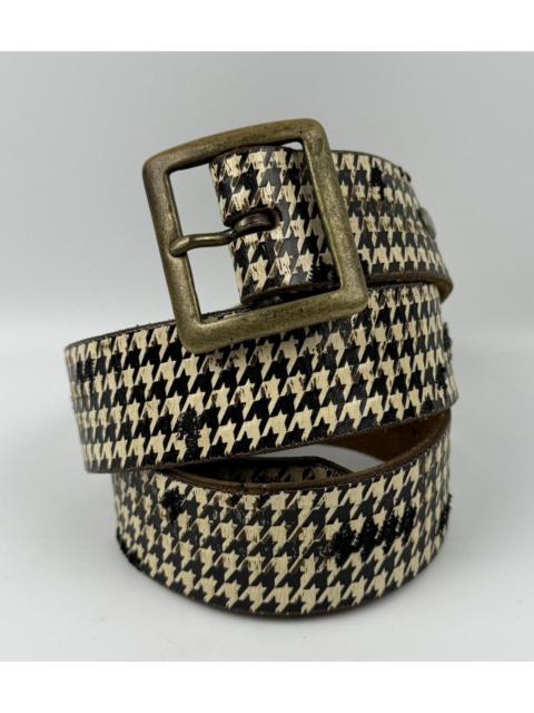Other Designers Japanese Brand - rare design distressed leather belt by leather island tc59