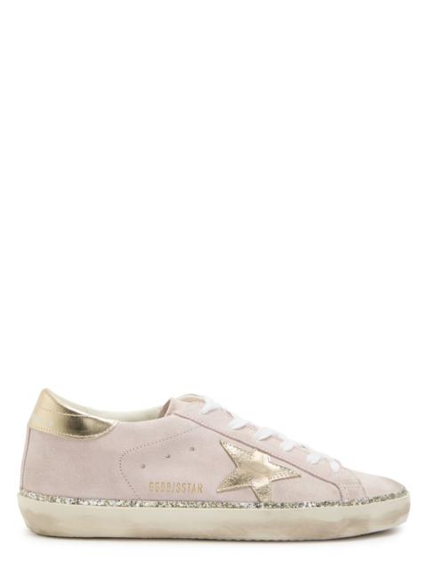Golden Goose Golden Goose Super-star Glittered Suede Sneakers