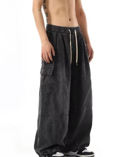 Other Designers Japanese Brand - Black Baggy Cargo SweatPant