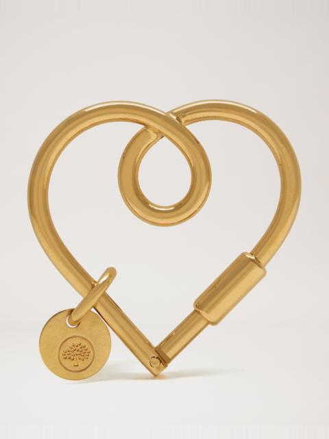 Mulberry Looped Heart Keyring
Gold Zinc