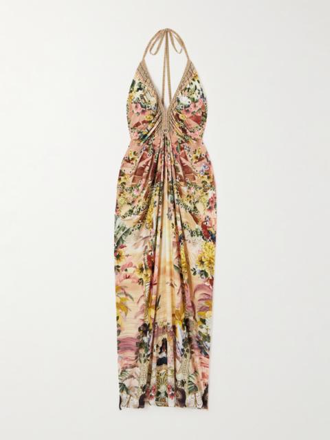 slim fit dress slacks The Valley Of The Kings Sleeveless Draped T Back Long Dress| CAMILLA US –  CAMILLA main image 0