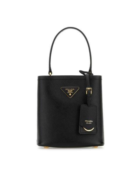 Prada Prada Black Leather Small Panier Handbag