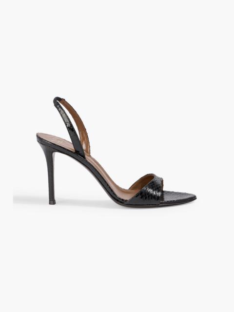 Giuseppe Zanotti Lilibeth 90 snake-effect leather slingback sandals