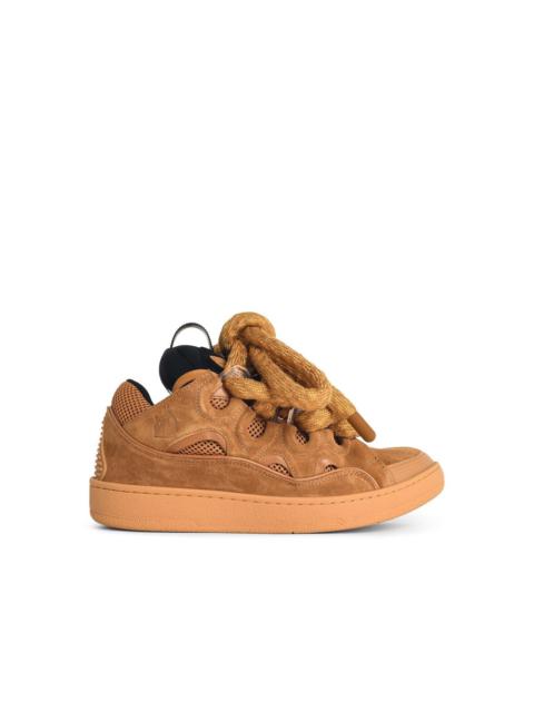 Lanvin Lanvin 'Curb' Beige Leather Blend Sneakers Men