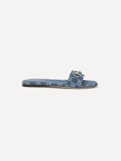 GUCCI GG denim slider Sandals