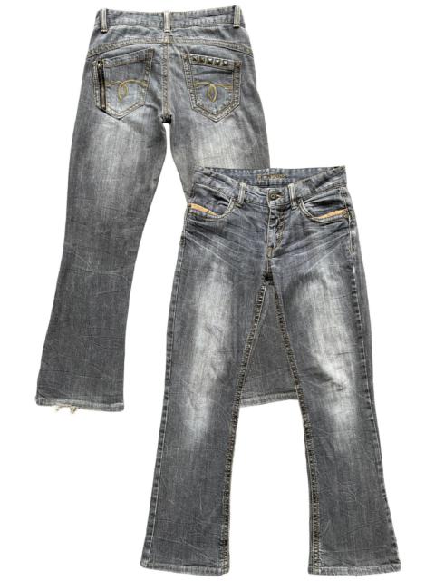 Other Designers Japanese Brand - Hiromichi Nakano Japan Faded Denim Charcoal Flare Jeans