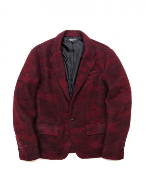 Other Designers Camo - Berning Sho Blck Label Red Single Button Blazer Jacket