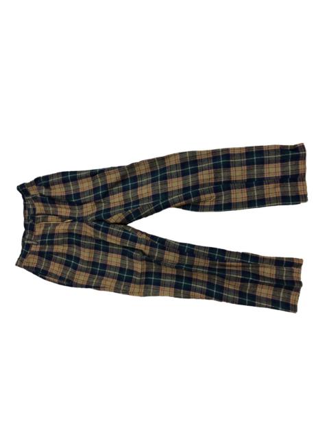 Japanese Brand - Sweet camel wool brown check pants