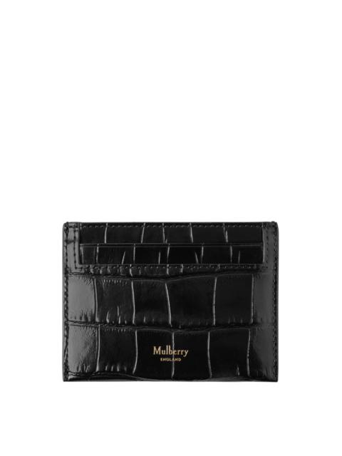 Mulberry Credit Card Slip Black Shiny Small Croc