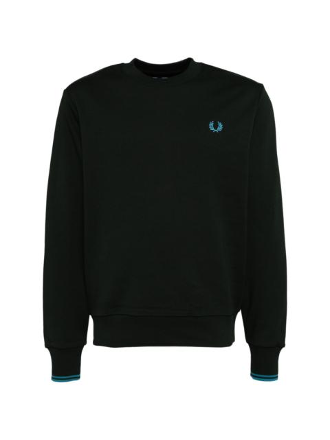 logo-embroidered cotton sweatshirt