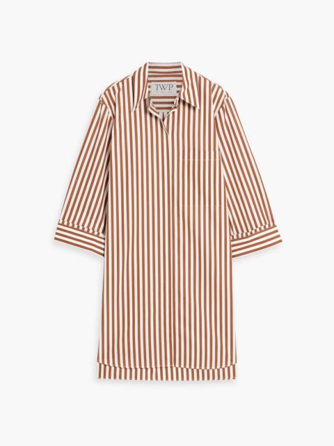 TWP Morning After striped cotton-poplin shirt dress