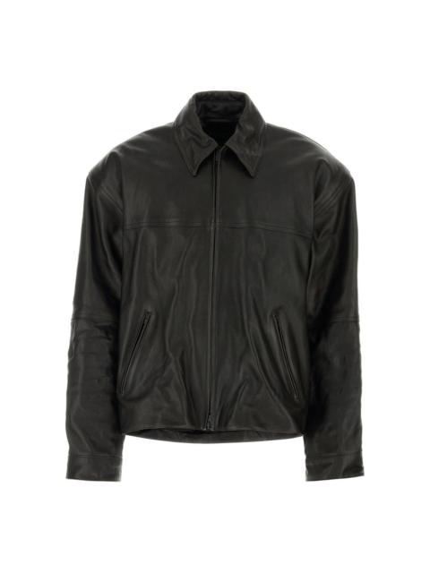 Leather Oversize Jacket