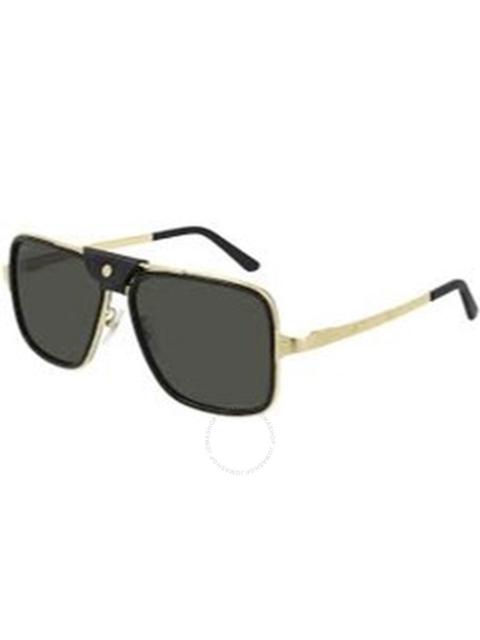 Cartier Grey Navigator Men's Sunglasses CT0263SA 004 58