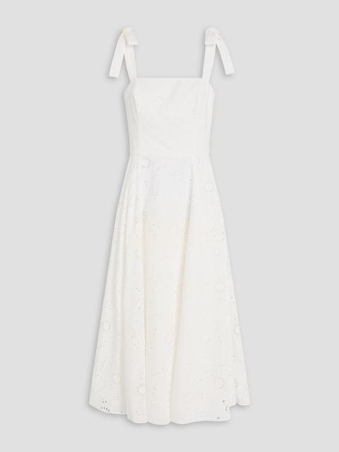 CAROLINA HERRERA Broderie anglaise cotton midi dress