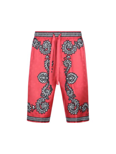 Dolce & Gabbana Red Silk Shorts