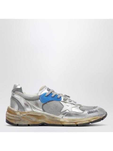 Golden Goose Golden Goose Dad-Star Sneaker In Silver Laminated Leather And Mesh Men