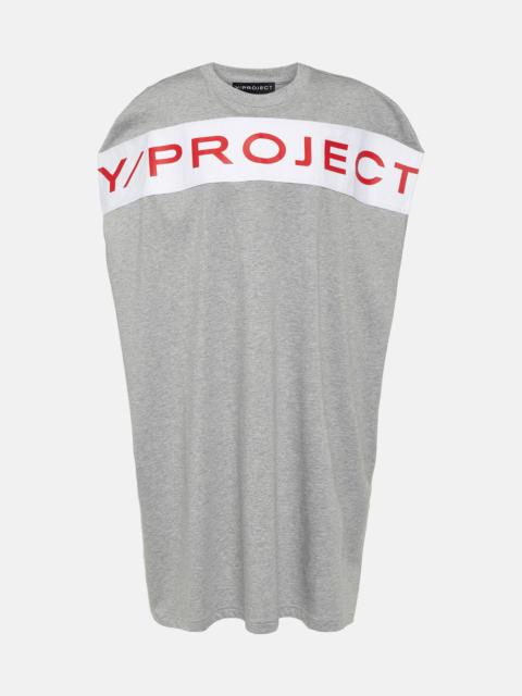 Y/Project Logo cotton jersey minidress
