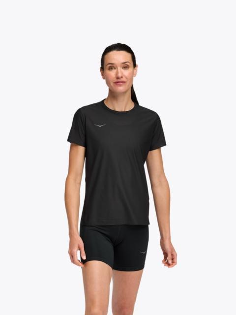 HOKA Women's Airolite Short Sleeve 2.0 Shirt in Black