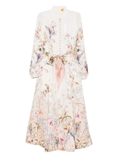 Zimmermann `Rebellion` Button Midi Dress