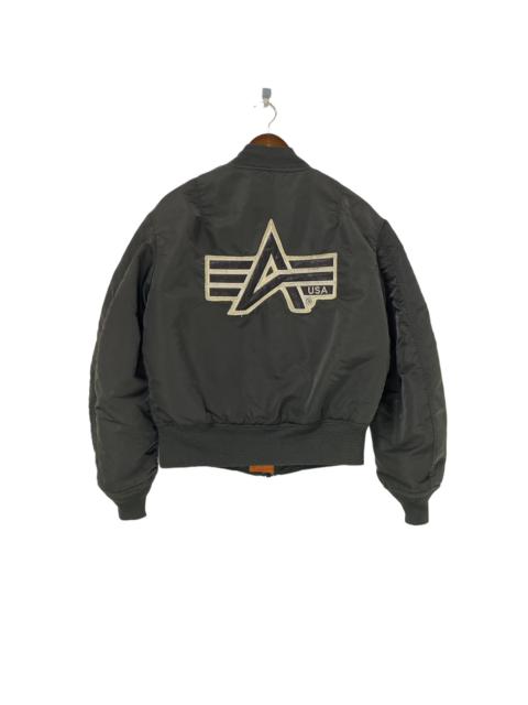 Other Designers Vintage - Vintage 90’s Alpha Industries MA-1 Bomber Jacket Big Logo