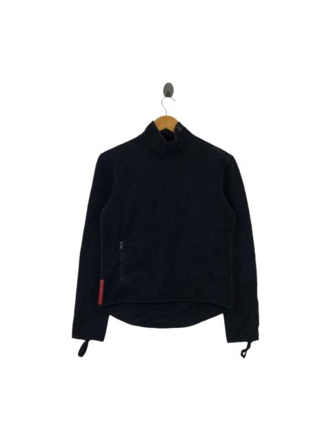 Prada Vintage PRADA SPORT Technical Fleece Mock Neck Made In Italy