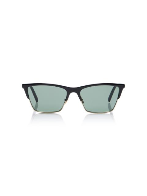 SAINT LAURENT Square-Frame Acetate Sunglasses green