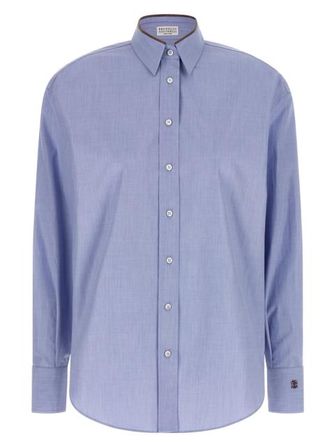 Brunello Cucinelli Women 'Shiny Collar Detail' Shirt