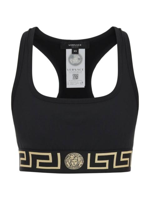 VERSACE Top 'bordo Greca'