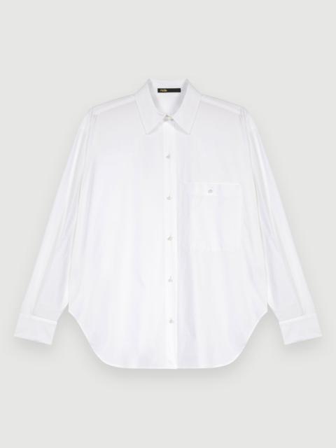 maje White cotton poplin shirt