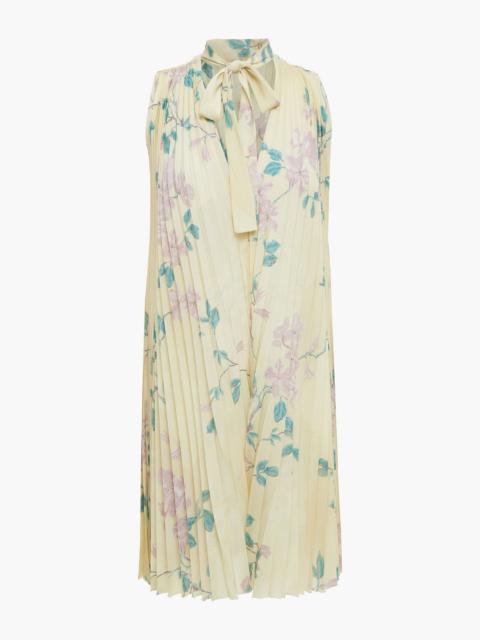 REDValentino Pussy-bow printed crepe de chine mini dress