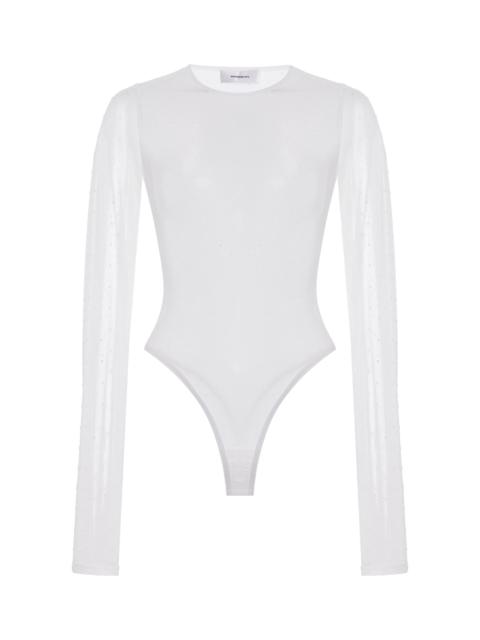 WARDROBE.NYC Polka Dot Bodysuit white