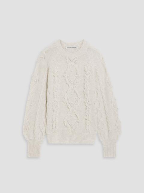 Other Designers Pompom-embellished cable-knit cashmere sweater