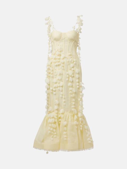 Zimmermann Dawning linen and silk midi dress