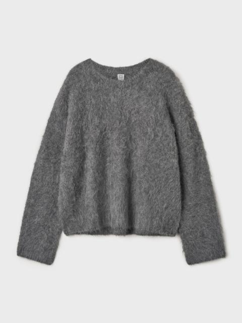 TOTEME Boxy alpaca knit dark grey melange