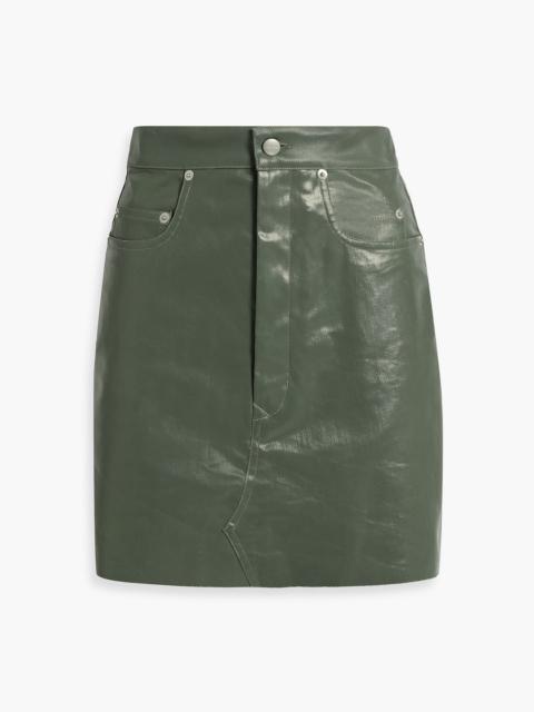 Rick Owens Lido coated denim mini skirt