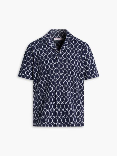 ORLEBAR BROWN Howell cotton-blend terry-jacquard shirt