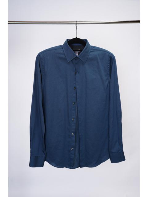 Other Designers Van Heusen - Blue Perforated (Mesh-Like) Button-Up Dress Shirt