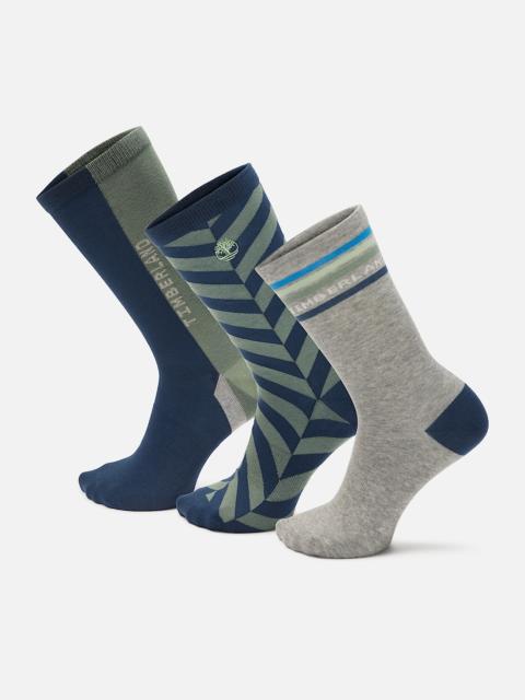 Timberland 3 Pack Novelty Crew Sock