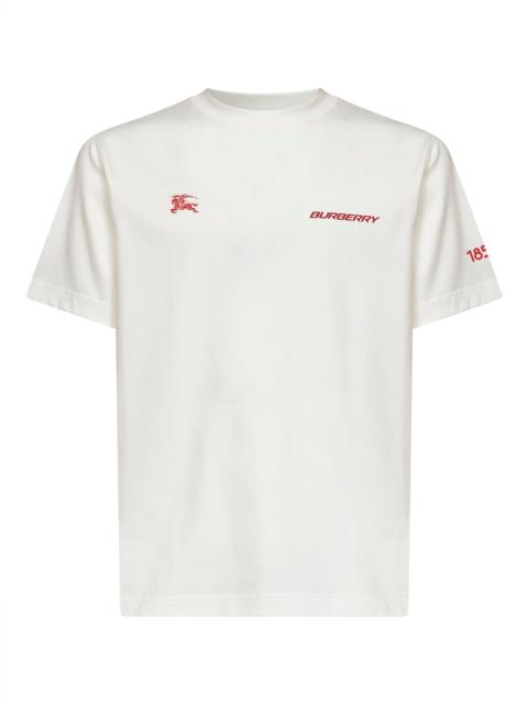 Burberry Burberry Men Chalk Cotton T-Shirt With London Map Print