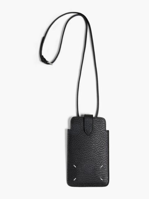 Maison Margiela Pebbled-leather phone case