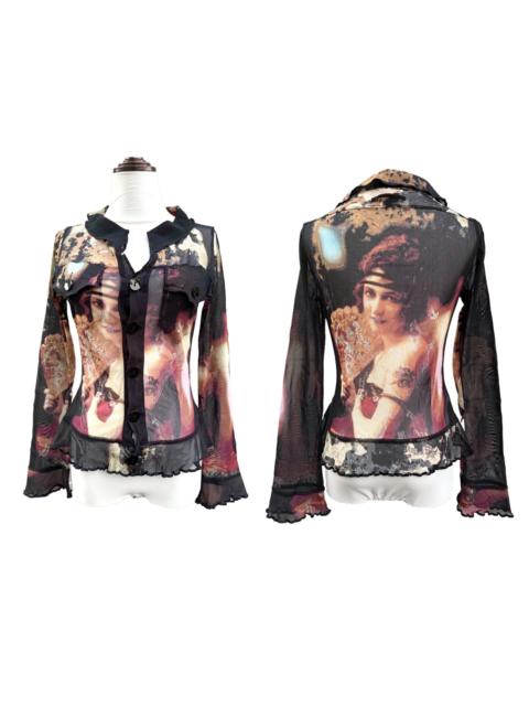 Jean Paul Gaultier Jean Paul Gaultier Vintage Portrait Mesh Cardigan