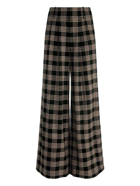 Alice + Olivia Eloise pleated check trousers
