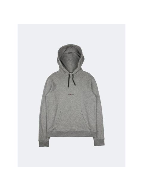 SAINT LAURENT 2019 Embroidered Chest Logo Hoodie