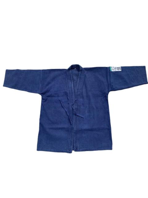 Other Designers Japanese Brand - Vintage Thick Woven Faded Indigo Kimono Hanten Jacket